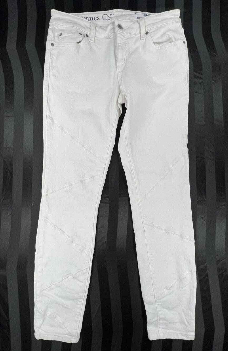Vineyard Vines - Mid-Rise White Skinny Jeans (Women's Size 8)